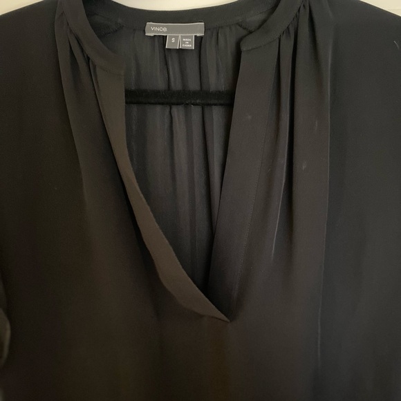 Vince silk sheer black blouse - Picture 7 of 7